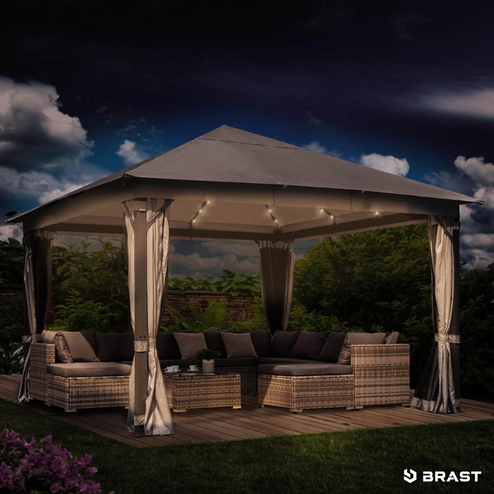 BRAST Pavillon Aluminium Infinity 4x4m viele Modelle & Farben inkl